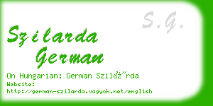 szilarda german business card